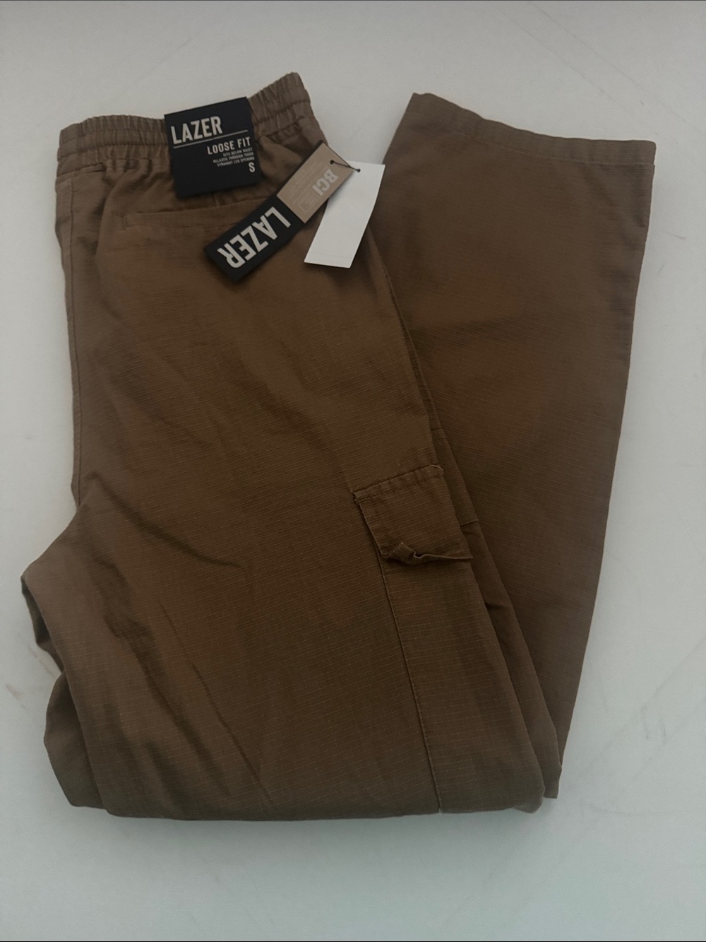 Ripstop Cargo Pants Mens Small Tan Lazer